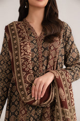 3 Piece Printed Slub Khaddar Printed (CP0239)